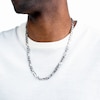 7.2mm Figaro Chain Necklace in Solid Sterling Silver  – 24”