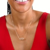 Diamond-Cut Sideways Paper Clip Necklace in 14K Two-Tone Gold