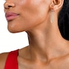 Diamond-Cut Paper Clip Dangle Drop Earrings in 14K Two-Tone Gold