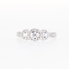 0.25 CT. T.W. Diamond Frame Miracle Past Present Future® Engagement Ring in 10K White Gold