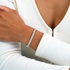 0.25 CT. T.W. Diamond Round and Bar Alternating Bracelet in Sterling Silver