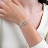 1.00 CT. T.W. Diamond Flower Frame Bolo Bracelet in Sterling Silver - 9.5"