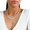 0.33 CT. T.W. Diamond Miracle Tennis-Style Necklace in Sterling Silver - 17"