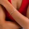 Diamond-Cut 3.0mm Bangle in Hollow 14K Gold - 7.25"