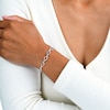 1.00 CT. T.W. Diamond Infinity Ribbon Link Bracelet in Sterling Silver