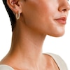 1.00 CT. T.W. Diamond Double Row Inside-Out Hoop Earrings in Sterling Silver with 14K Gold Plate