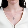 0.15 CT. T.W. Diamond Cross Pendant in Sterling Silver