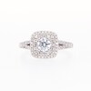 Vera Wang Love Collection Canadian Certified Centre Diamond 0.95 CT. T.W. Double Frame Engagement Ring in 14K White Gold