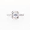 Vera Wang Love Collection Canadian Certified Emerald-Cut Centre Diamond 0.95 CT. T.W. Engagement Ring in 14K White Gold