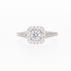 Vera Wang Love Collection Canadian Certified Centre Diamond 0.69 CT. T.W. Split Shank Engagement Ring in 14K White Gold