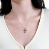 0.95 CT. T.W. Black Diamond Cross Pendant in Sterling Silver