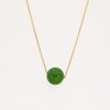 8.0mm Jade Ball Necklace and Stud Earrings Set in 14K Gold