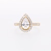 2.25 CT. T.W. Pear-Shaped Certified Lab-Created Diamond Frame Engagement Ring in 18K Gold (F/VS2)