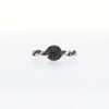 Circle of Gratitude® Collection 0.20 CT. T.W. Black Multi-Diamond Frame Twist Shank Ring in Sterling Silver