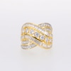 2.00 CT. T.W. Diamond Bezel-Set Bypass Multi-Row Ring in 10K Gold