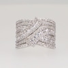 1.50 CT. T.W. Certified Lab-Created Diamond Bypass Multi-Row Ring in 10K White Gold (I/SI2)
