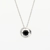 Unstoppable Love™ 0.50 CT. T.W. Black and White Diamond Open Circle Frame Pendant in Sterling Silver