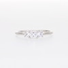 0.50 CT. T.W. Princess-Cut Certified Lab-Created Diamond Past Present Future® Engagement Ring in 14K White Gold (F/SI2)