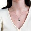 Pear-Shaped Lab-Created Emerald and White Lab-Created Sapphire Frame Dangle Drop Pendant in Sterling Silver