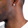 3.50 CT. T.W. Emerald-Cut Certified Lab-Created Diamond Frame Stud Earrings in 10K Gold (F/VS2)