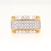 Men's 2.50 CT. T.W. Diamond Rectangular Raised Row Ring in 10K Gold