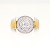 Men's 1.00 CT. T.W. Canadian Certified Diamond Ribbed Shank Ring in 14K Two-Tone Gold (I/I2)