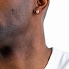 Men's 0.50 CT. T.W. Canadian Certified Diamond Spike Frame Solitaire Stud Earrings in 14K Gold (I/I2)