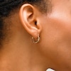 14.0mm Scalloped Hoop Earrings in 14K Gold
