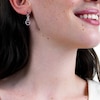 Unstoppable Love™ Lab-Created Ruby and White Lab-Created Sapphire Infinity Drop Earrings in Sterling Silver