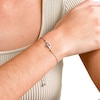 Unstoppable Love™ Diamond Accent Tilted Square Frame Bolo Bracelet in Sterling Silver - 9.5"
