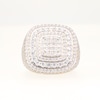 Men's 5.75 CT. T.W. Certified Lab-Created Diamond Cushion Frame Champion-Style Ring in 10K White Gold (F/SI2)