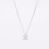 CT. Certified Princess-Cut Diamond Solitaire Pendant in 14K White Gold (J/I3