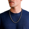 Men's Box Chain Bracelet and Necklace Set in Stainless Steel with Black Ion-Plate