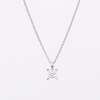 Trouvaille Collection CT. DeBeers®-Graded Princess-Cut Diamond Solitaire Pendant in 14K White Gold (F/I1