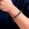 Men's Hematite Bead Adjustable Bracelet with Stainless Steel