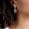 1.00 CT. T.W. Certified Lab-Created Diamond and Sapphire Chandelier Earrings in 10K White Gold (F/SI2)