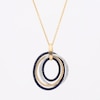 EFFY™ Collection Blue Sapphire and 0.18 CT. T.W. Diamond Loops Pendant 14K Gold