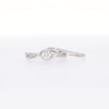 Canadian Certified Centre Diamond 0.58 CT. T.W. Bypass Frame Split Shank Engagement Ring in 14K White Gold (I/I2)