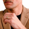 Men's 0.12 CT. T.W. Canadian Certified Diamond Three Stone Slant Band in 14K Gold (I/I1)