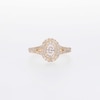 1.00 CT. T.W. Certified Oval Diamond Double Frame Split Shank Engagement Ring in 14K Gold (F/SI2)