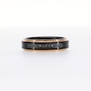 Men's 6.0mm Black Tungsten and 0.12 CT. T.W. Black Diamond Wedding Band with Rose-Tone Ion Plate - Size 10