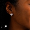 0.15 CT. T.W. Diamond Heart Stud Earrings in Sterling silver