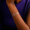 0.25 CT. T.W. Diamond Bypass Bangle Bracelet in 18K Gold
