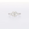 2.75 CT. T.W. Certified Oval and Trillion-Cut Lab-Created Diamond Engagement Ring in 14K White Gold (I/VS2)