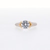 8.0mm White Lab-Created Sapphire Triple Row Split Shank Ring in Sterling Silver