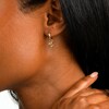 Heart and Cross Drop Earrings in Hollow 10K Gold