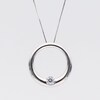 0.25 CT. Certified Lab-Created Diamond Solitaire Open Circle Pendant in 14K White Gold (F/SI2)
