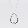 0.25 CT. Certified Lab-Created Diamond Solitaire Open Teardrop Pendant in 14K White Gold (F/SI2)