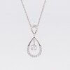 Unstoppable Love™ 0.20 CT. T.W. Diamond Double Teardrop Pendant in 10K White Gold - 19"