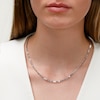 2.5mm Fold-Over Heart Link Necklace in Solid 10K White Gold - 18"